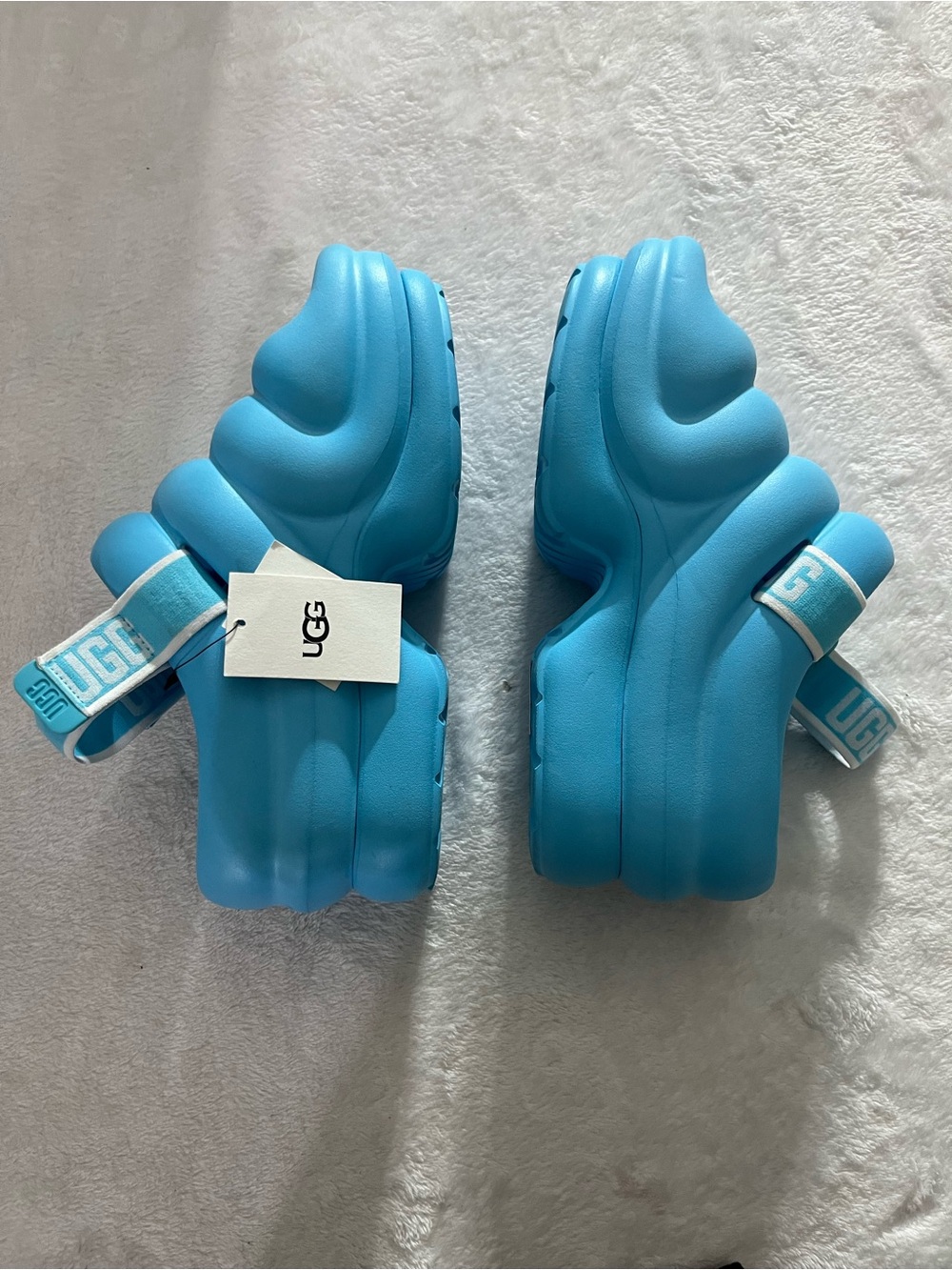 NWT UGG Aww Yeah Platform Sandals Summer Sky 8.5 Slingback Slides chunky foam - Picture 3 of 10